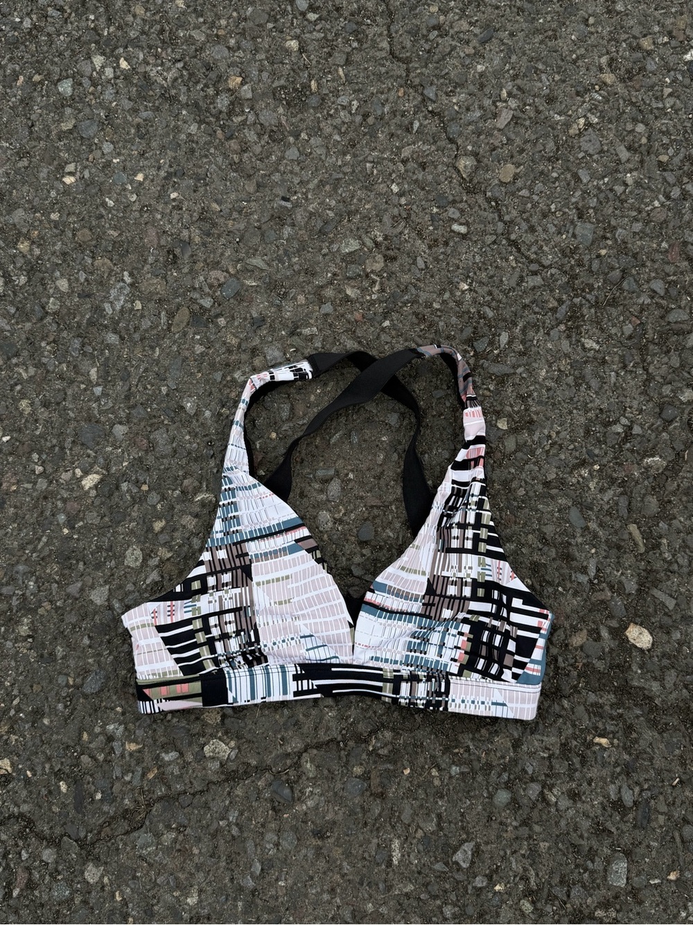 Victoria Secret Women’s Sports Bra in Black and Pastel Multicolor